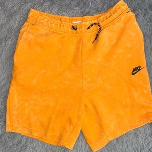 Nike Unisex Orange Tie-Dye Shorts